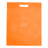 500 Bolsas Tnt De Genero 25x13 Reciclable Naranja 40grs