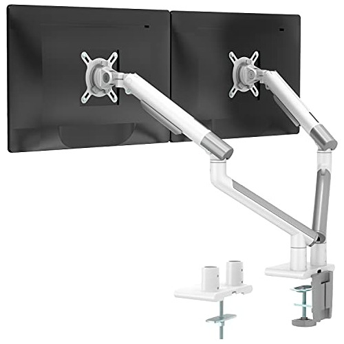 Soporte De Montaje Monitor Dual De Color Blanco, 2 Moni...