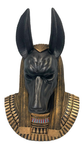 Mascara Deus Anubis Egípcio  Wicca Resina 38cm (parede)