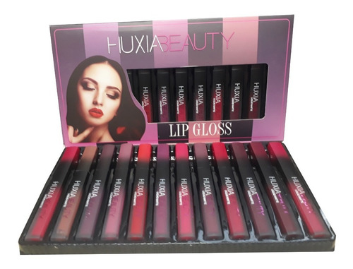 Lipstick Matte, Huxia Beauty Labiales Líquidos 12p 