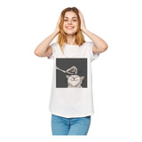 Blusas Mujer--calavera+gato #3--nuevas Camisetas Moda Casual