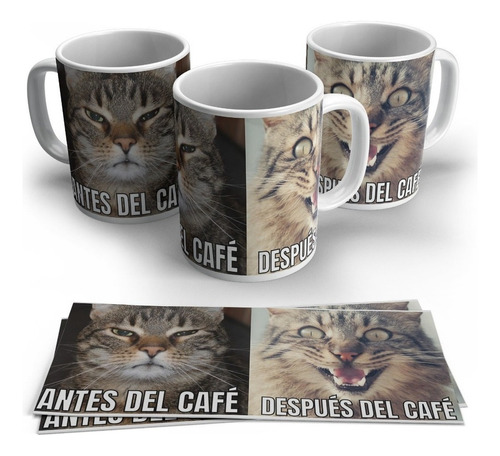 Adorables Pocillos Gato Mugs Gaticos Anime Vasos Tazas Café