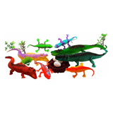 Set 8 Cocodrilos Chillones Reptiles 30 Cm Largo