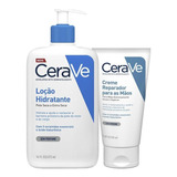 Kit Cerave Loção hidratante Corporal E Creme Para Mãos