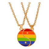 Collar Lgbt Yin Yang  Hombre Mujer Parejas Amigos 2 En 1