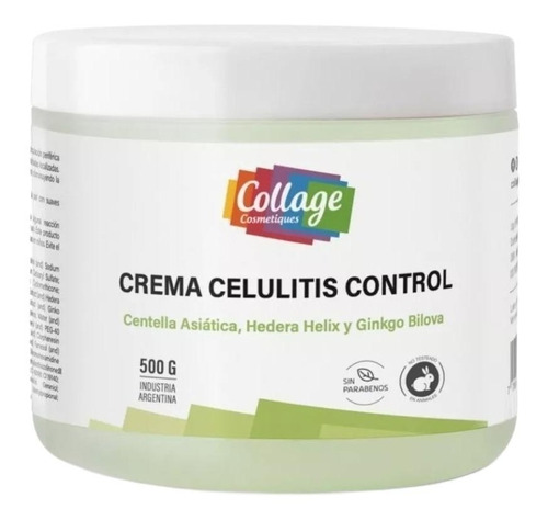 Crema Celulitis Control Centella Hedera Ginkgo Collage X500g