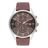 Relógio Orient Masculino Cronógrafo Couro Mbscc053 N1nx