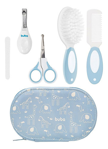 Kit Cuidados Do Bebê Com Estojo Buba Cor Azul