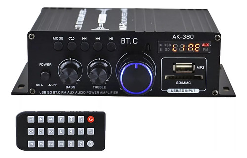 Reproductor De Medios Amplificador De Potencia 12v Bluetooth