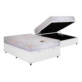 Cama Baú Casal: Colchão D33 Castor Space Vácuo+box Crc Linh