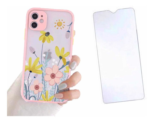 Kit Funda Case Para iPhone Muchos Modelos + Mica Protectora