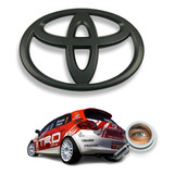 Insignia Emblema Toyota 12 X 8cm Negra Mate  Tuningchrome