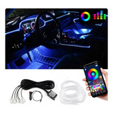 Hilo Led Rgb Bluetooth P/ Carro,iluminacion Interior Led Ic