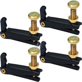 Micro Afinador De Violino Tarttan Preto E Dourado Kit Com 4