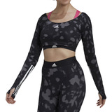 Remera adidas Training Hyperglam Cut Mujer Ng Go