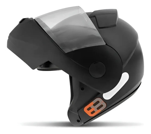 Capacete Articulado Preto Fosco Ebf E8 Escamoteavel Robocop | Parcelamento sem juros