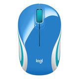 Mouse Logitech M187 Inalambrico Ultra Portable Azul