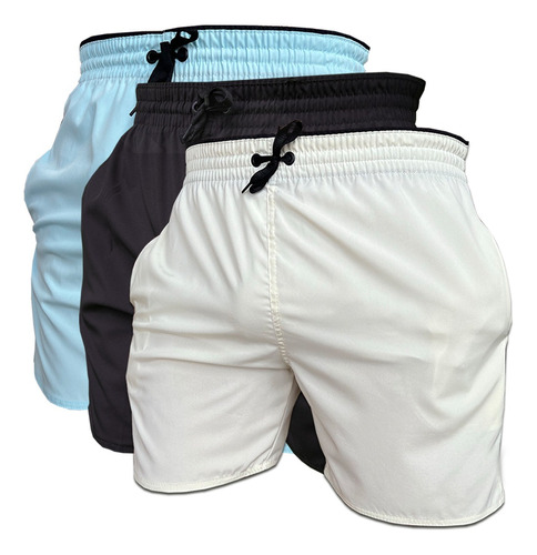 Kit 3 Shorts Treino Academia Dryfit Esportes