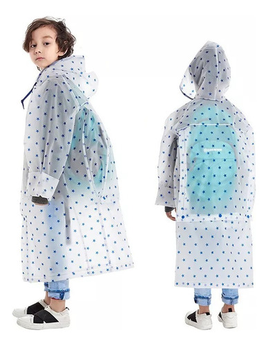 Poncho Niño Impermeable Capa Lluvia Viento Standar Gorro