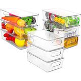 Pack 9 Organizador Refrigerador Con Tapa 9 Piezas Bandejas