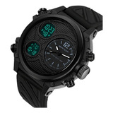 Reloj Hombre Militar Doble Hora Todo Funcional