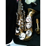 Saxofon Soprano Bb Curvo Combinado Lac-niq Century Cnsx002 /