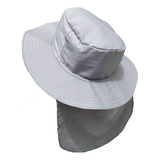 Sombrero Pesquero Safari Capa Cuello Playa Sol Hombre Mujer