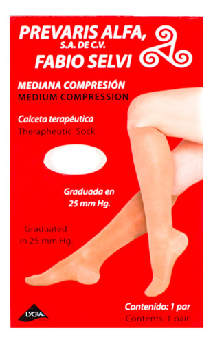 3 Pzas Tobimedia Media Mediana Compresion Prevaris