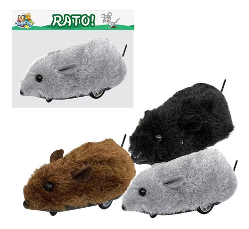 Rato Ratinho Brinquedo De Fricção Diversão Pelúcia