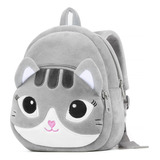 Mochila Infantil Preescolar Hongteya Gato De Felpa