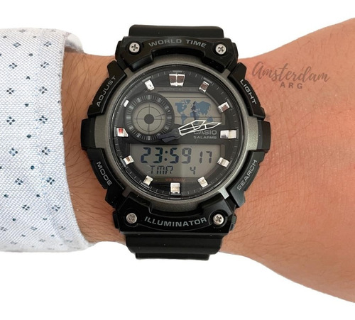 Reloj Casio Hombre Deportivo Mod Aeq-200w   ..amsterdamarg..