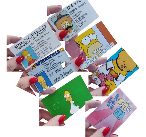 Sticker Cover Para Tarjeta De Crédito O Débito Simpsons