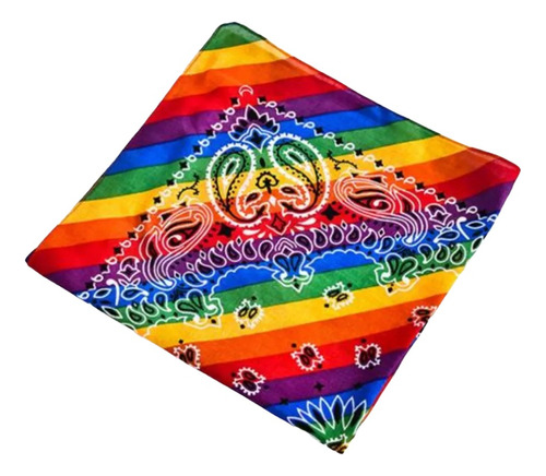 Pañuelo Pañoleta Lgbt Con Patrón De Raya De Arcoíris 50x50cm