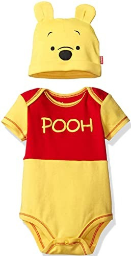 Conjunto De Gorra Tipo Body Winnie The Pooh De Disney Para N