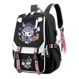 Mochila Escolar Kuromi Melody Peripheral De Gran Capacidad