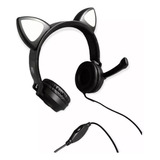 4x3 Audifonos Diadema Gato Kawaii Gamer Alambricos Pc Laptop