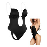 Brasier Bodysuit Escote Profundo U-pluge Sin Espalda