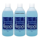 03 Removedor Esmalte Repos Cosméticos 500ml Solução Acetona