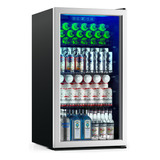 Refrigerador De Bebidas 3.2 Ft³ Mini Acero Inoxidable 120 La
