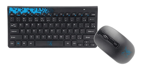 Teclado E Mouse Sem Fio Maxprint Fresstyle Series Azul 60135