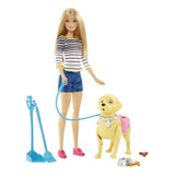 Muñeca Barbie Paseo De Perritos Original Mattel Coleccionabl