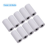 10 Rollos De Papel Térmico Blanco Blanco 57 X 30 Mm/2,17 X 1