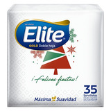 Servilletas Elite Doble Hoja Diseño Navideño 35u Pack 12paq