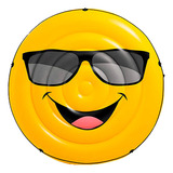 Colchoneta Inflable Intex Isla Emoji Cara Sonriente Premium