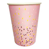 8 Vasos De Polipapel Confetti Colores Pastel 