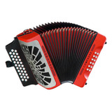 Acordeón Diatonico Hohner Compadre Sol Do Fa Rojo A48241