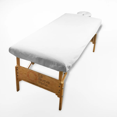 10 Sabana Cajon Camilla Masaje Spa 144h 185x80x15 Blanca Color Blanco Diseño de la tela Liso | Envío gratis