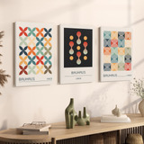 Set X3 Cuadros Boho Matisse Bauhaus Aura - 40x60 - Canvas B