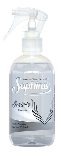 Fragancia Saphirus Aromatizador Ropa Textil 250ml Aroma Invicto