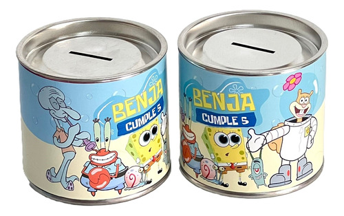 Alcancias Souvenir Personalizadas X 15 Bob Esponja Pastel